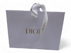 Christian DIOR White Pebble Textured Gift Bag With Ribbon 7"  x 5.5"