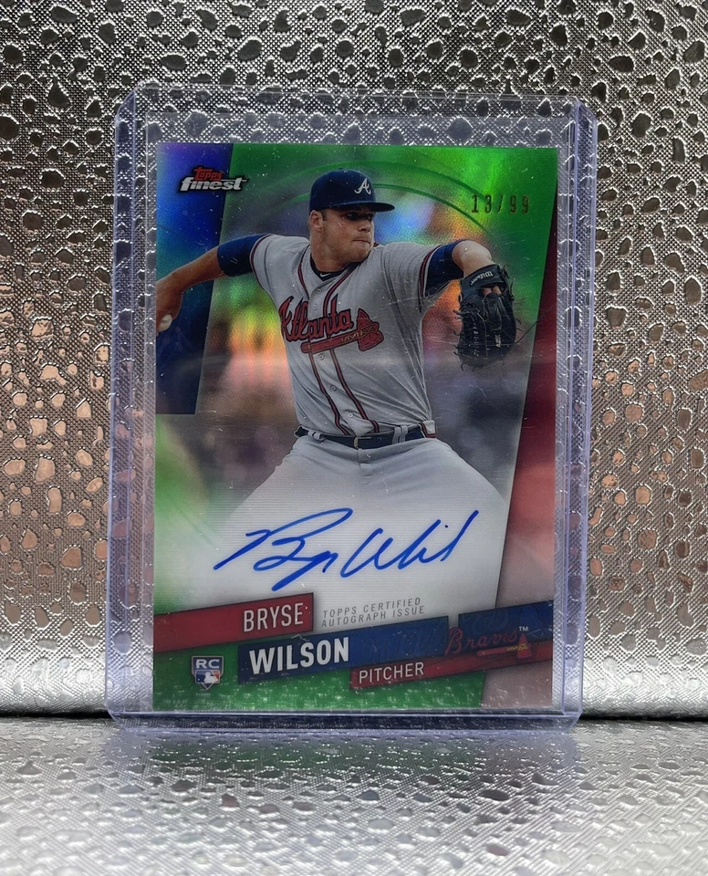 2019 Topps Finest Bryse Wilson Braves RC Auto /99 - Image 1 of 2