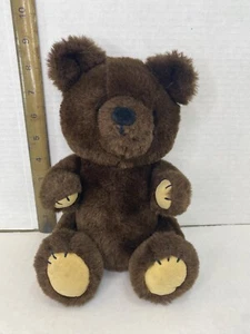 Vintage 1981 Dakin Dark Brown Jointed Teddy Bear Plush Stuffed Animal 12" - Picture 1 of 6
