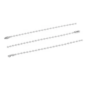 Stainless Steel Ball Chain Keychain 102mm - 2.8mm - 4 Keychains - FD1012 - Picture 1 of 1