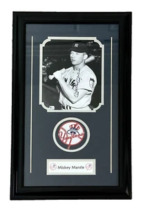 Mickey Mantle signiert 8x10 signiert/gerahmt Yankees HOF, MVP, 500 HR, GAI Auth - Bild 1 von 4