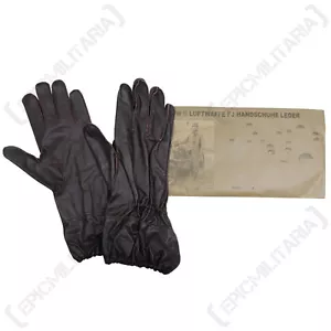 German Fallschirmjager Brown Leather Gloves- WW2 Repro Luftwaffe Driving Winter - Picture 1 of 1