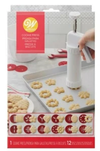 Wilton Cookie Press Box Set Spritz Cookie 12 Discs Wilton Complete. NEW - Picture 1 of 2