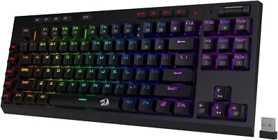Redragon K596 Vishnu Wireless RGB GAMING RGB BACKLIT Keyboard USB21 - Image 1 of 4
