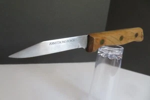 VINTAGE Armstrong Forge® 7¾" Parer *VIDEO* Knife 3" Blade Tang Wood Handle Japan - Picture 1 of 11