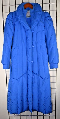 Abrigo acolchado vintage The Waters Edge talla XS/S 70 plumón de pato azul brillante acolchado Foto 1 de 4