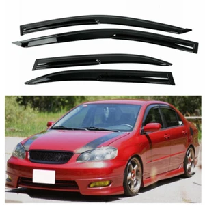 🚗Tape ON Window Visors Rain Guard Shade For TOYOTA COROLLA E120 2003-2008 SEDAN - Picture 1 of 24