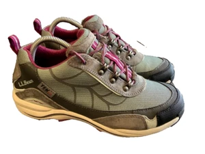 L.L. Bean Tek 2.5  Vertigrip Waterproof Hiking Shoes Grey Magenta Women’s Sz 8 - Picture 1 of 7