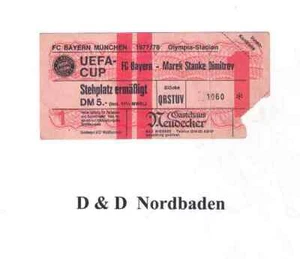 Ticket / Eintrittskarte 77/78 EC Bayern München - Marek Stanke Dimitrov - Bild 1 von 1