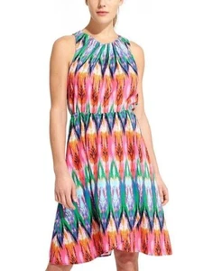 Athleta NEW Ikat Martinique Sleeveless Boho Travel Lightweight Dress XXS - Picture 1 of 8