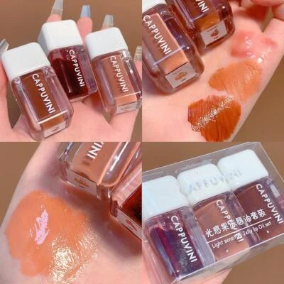 Lip Oil Balm Moisturizing Mirror Transparent Long Lasting Hydrating Gloss Make - Image 1 of 4