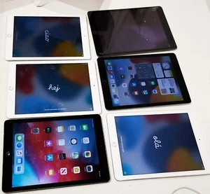 [Lot x9] Apple iPads - Air, Mini A1474 mglw2ll MR7G2LL MR752 A1566 cracked glass - Picture 1 of 5