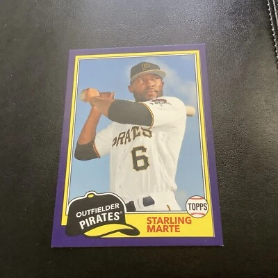 2018 Topps Archives Starling Marte Purple Pirates /175 - Image 1 of 2