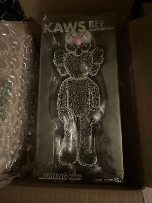 KAWS BFF Open Edition Vinyl 13" Figure - Black Unopened  - Image 1 of 4