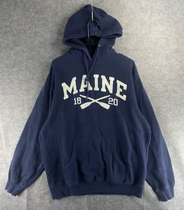 Maine University 1820 Blue 84 Jacket Men's Large Blue Pullover Hoodie Jacket - Picture 1 of 6