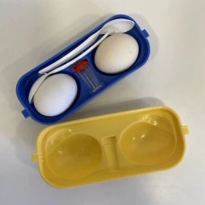 Contenitore per uova contenitore per uova contenitore per uova scatola 2x con spargisale 2 cucchiai prodotto orientale - Foto 1 di 6