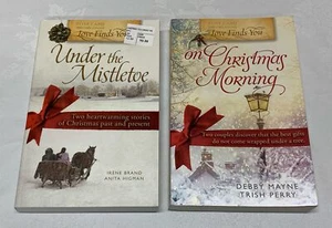 Love Finds You Christmas Book Lot 2 Christian Fiction Under the Mistletoe VGC! - Imagen 1 de 5