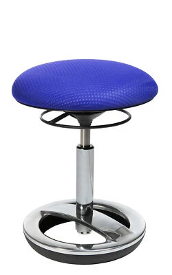 Bürohocker Arbeitshocker Drehstuhl Hocker Topstar Sitness Bob poliert blau