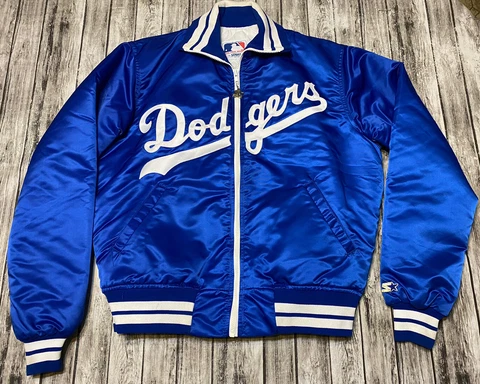 Vintage Los Angeles Dodgers Starter Satin Jacket USA Made L Large Baseball MLB Cover