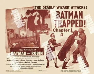 Batman & Robin 1949 Batman Trapped Chapt 4 Wizard 11 x 14 TRUE COLOR LOBBY CARD - Bild 1 von 1