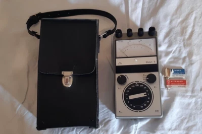 Multimeter analog Elavi 5 mit Lederetui + Ersatzteile, sehr guter Zustand - Bild 1 von 4