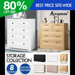 ALFORDSON Chest of Drawers Hamptons Storage Cabinet Dresser Tallboy Buffet - Picture 1 of 154