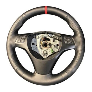Cubierta de volante de cuero real envolvente para BMW E81 E82 E87 E88 E90 E91 M3 E92 - Imagen 1 de 4