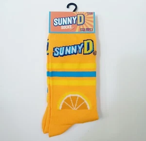 Sunny D - Orange - Size Men's 6-12 - One Pair - Novelty Socks - Picture 1 of 2