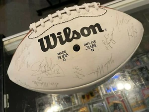 1991 PRO BOWL SIGNED FOOTBALL DERRICK THOMAS JUNIOR SEAU MOON LOTT LOFTON JSA  - Picture 1 of 10