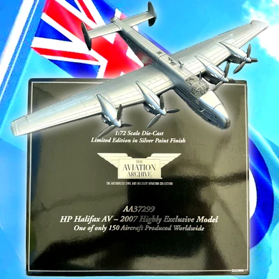CORGI AVIACIÓN HP HALIFAX - AA37299 - PLATA EDICIÓN LIMITADA DE SOLO 150. 1/72. Foto 1 de 4
