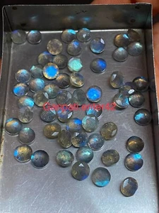Labradorite Loose Gemstone Faceted Round Cut 4x4 MM Natural 10 Pcs Lot E - Picture 1 of 8