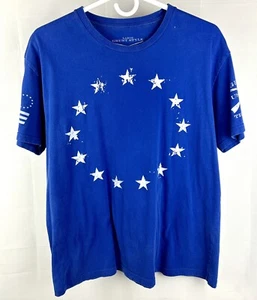 Grunt Style königsblaues grafisches T-Shirt 13 Sterne Herren groß Betsy Ross - Bild 1 von 9