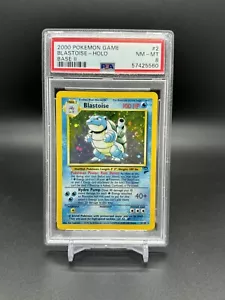 2000 Pokémon Base Set 2 #2 Blastoise Holo PSA 8 - Picture 1 of 2