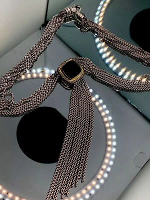 Collar David Yurman Colección Caramelo Ónix Negro Lariat ¡RARO! Foto 1 de 4