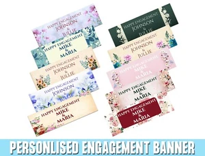 Banderas de compromiso personalizadas para adultos idea de fiesta decoración regalo 259 - Imagen 1 de 12