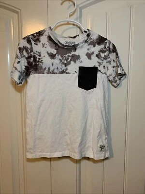 Oshkosh Pocket Shirt Boys Size 6/6A Short Sleeve White/ Tie Dyed Color Block - Image 1 of 4