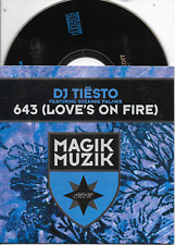 DJ TIESTO - 643 (Love's on fire) CD SINGLE 2TR Trance Dutch Cardsleeve 2002 
