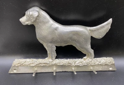 Porta llaves vintage S. Todd Golden Retriever S.W. Off Jr. Pewter Smith Foto 1 de 4