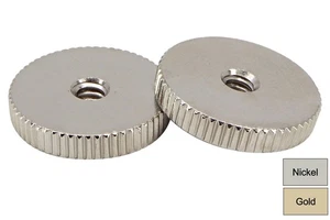ABR-1 Bridge Thumbwheels with fine knurling - Brass - Picture 1 of 3