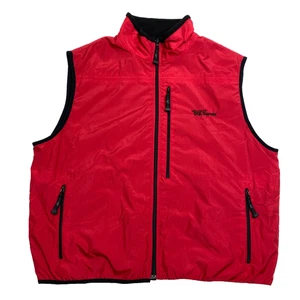 Chaleco North End Microsoft SQL Server Para Hombres XL Rojo Negro Reversible Vellón Cremallera - Imagen 1 de 11