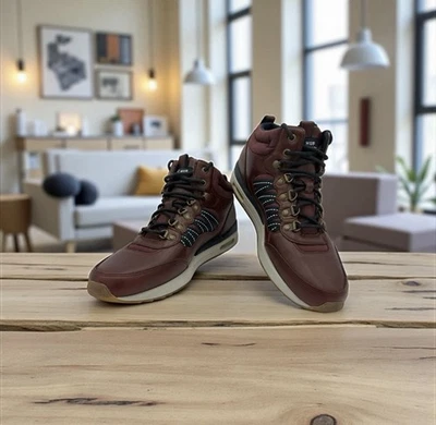 Zapatos de Skate Huf HR-1 Entrenador de Cuero para Hombres Talla 11.5 Marrón Con Cordones Usados en Excelente Condición Foto 1 de 4