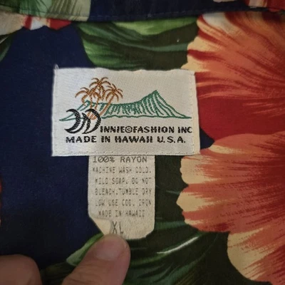 Camisa Winnie Moda Para Hombre Floral Hawaiana Aloha Azul Tropical XL Campamento Foto 1 de 4