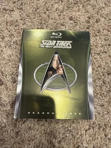 Star Trek The Next Generation TNG Season Three 3 Blu-Ray w/ Slipcover 6-Disc - Picture 1 of 19