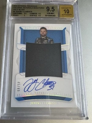 2023 National Treasures Jeremy Clements Colossal On Card /49 BGS 9.5 Auto 10 - Image 1 of 2