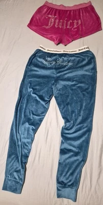 Size Small Juicy Couture Teal Pants And Pink Shorts Set Of 2 - Image 1 of 4