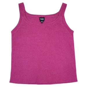 Eileen Fisher Cami Tank Top Womens Small Pink Linen Cotton Link Knit Sleeveless - Picture 1 of 8