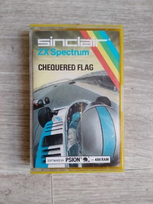 sinclair zx spectrum chequered flag en boite complet etat tbe cassette - Photo 1/4