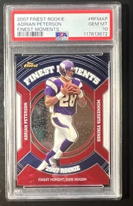 2007 Finest Moments #AP Adrian Peterson PSA 10 Vikings - Picture 1 of 2