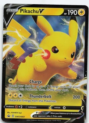 Pikachu V - SWSH061 Promo Holo SWSH: Sword & Shield Promo Cards NM Pokémon - Image 1 of 2