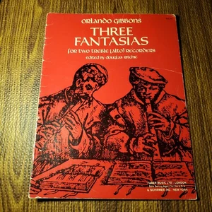 Orlando Gibbons Three Fantasias Sheet Music P/V/G - Picture 1 of 4